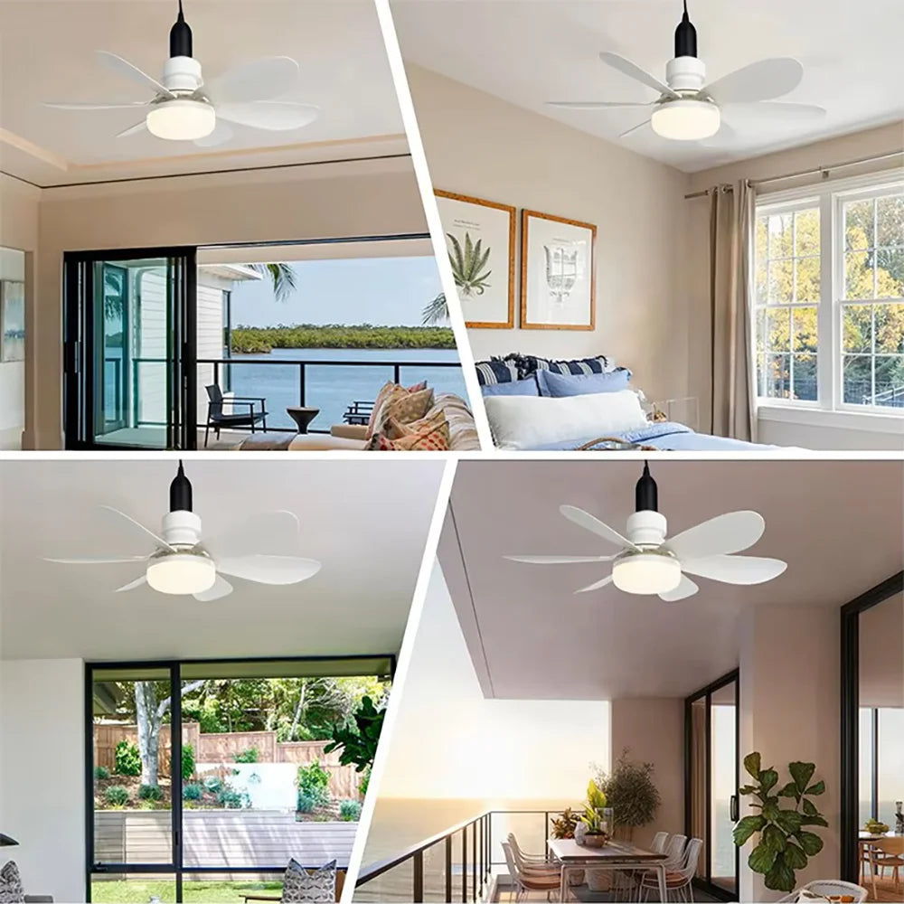LED 30W Ceiling Fan Light (E27) with Remote Dimmer – Dimmable, 85-265V, Ideal for Living Room, Study & Home Use