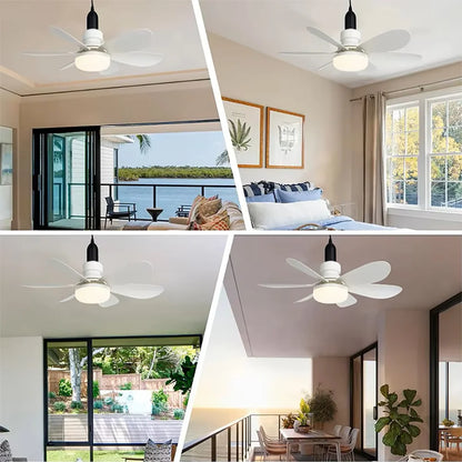 LED 30W Ceiling Fan Light (E27) with Remote Dimmer – Dimmable, 85-265V, Ideal for Living Room, Study & Home Use