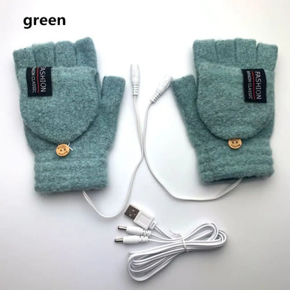 Solstice USB Heated Gloves — steady 40°C warmth, one size