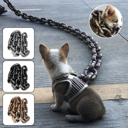 Ironclad Faux-Chain Dog Lead — Lightweight Chain-Look Lead, 1.5 m