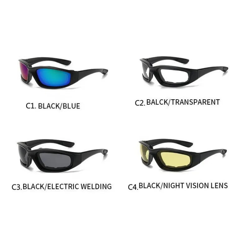 Outdoor Cycling Sunglasses with Eye Protection – CS Tactical Sports Glasses with Sponge Foam, Ideal for Cycling and Skiing – 1 Pair