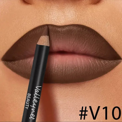 4-Piece Lip Kit: 3 Lip Liners + 1 Lip Glaze, Waterproof & Long-Lasting Matte Finish, Versatile for Casual & Formal Occasions