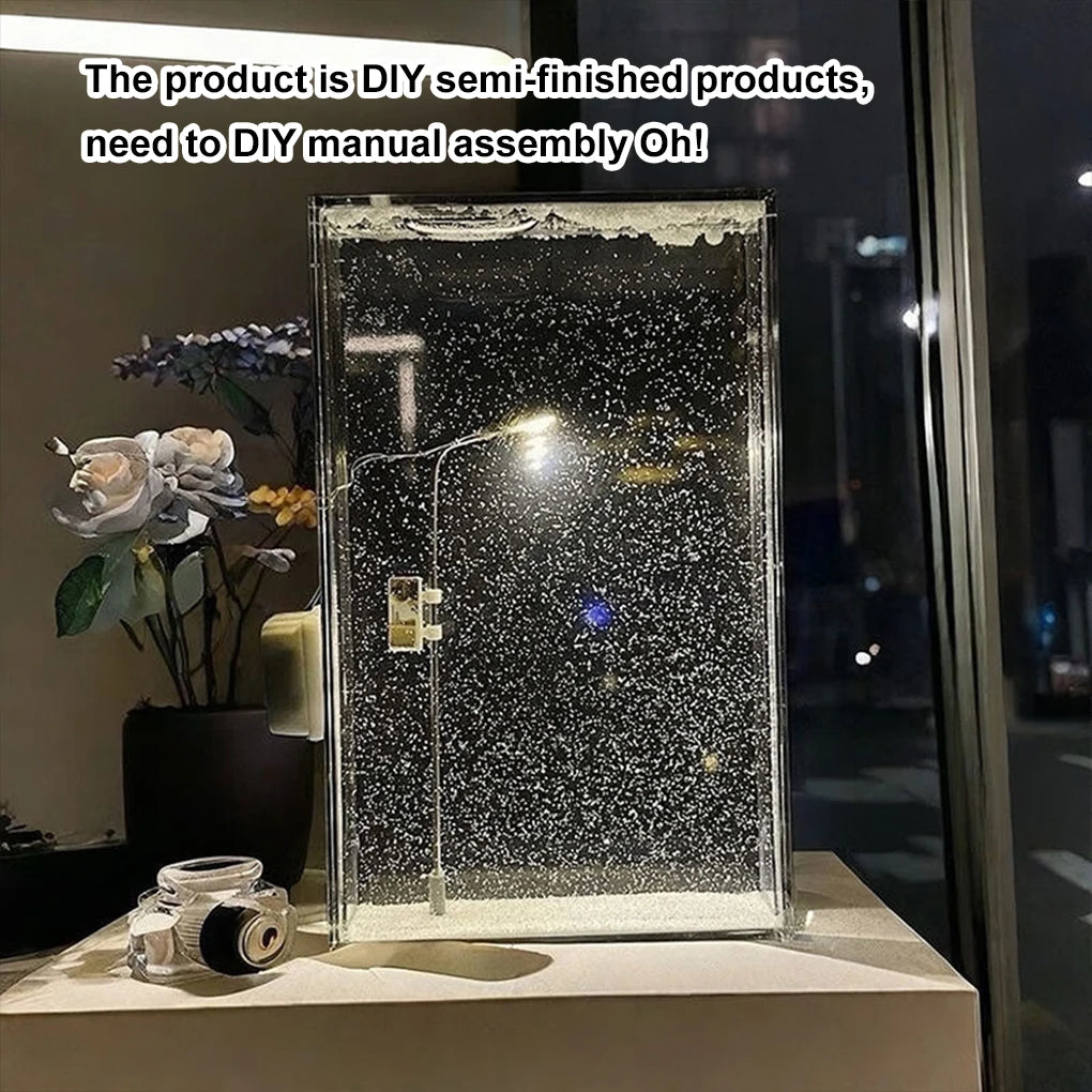Aurora Snowfall Lamp — Make-Your-Own Snow Scene Night Light