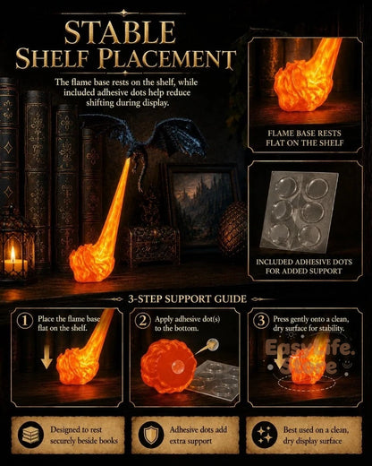 Wyrm Shelf Dragon — 3D-Printed Fire-Breathing Bookshelf Ornament