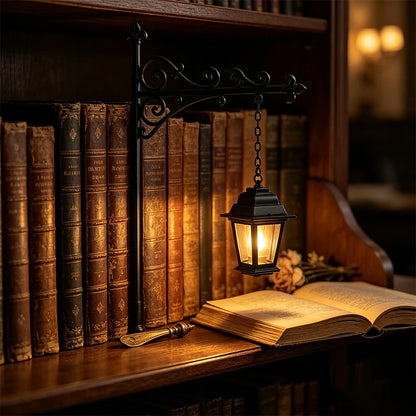 Athenaeum Book Nook Lamp — Mini Library Lantern for Shelves