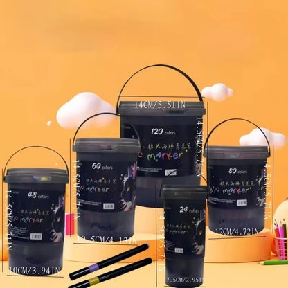 Studio Acrylic Marker Set — Dual-Nib Soft Tip Paint Pens