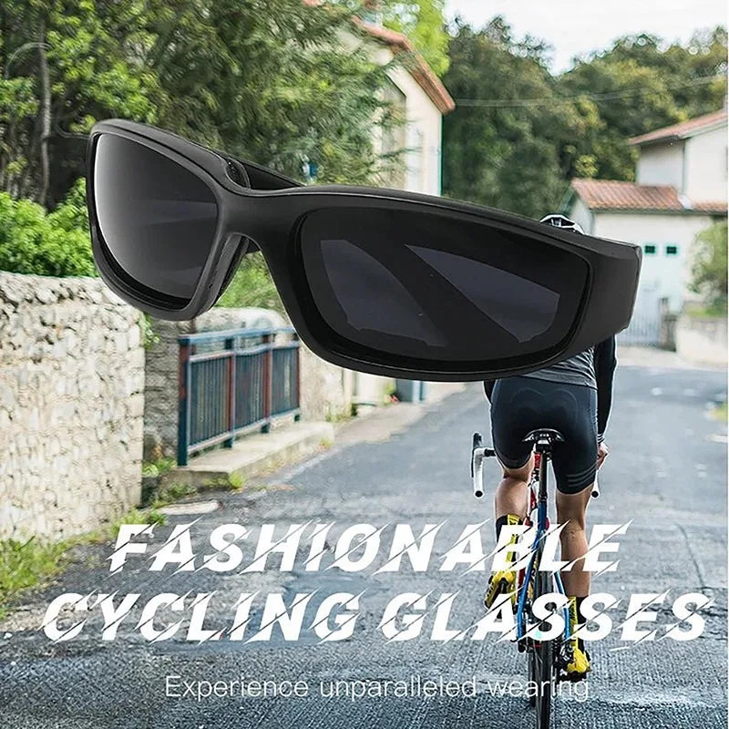 Outdoor Cycling Sunglasses with Eye Protection – CS Tactical Sports Glasses with Sponge Foam, Ideal for Cycling and Skiing – 1 Pair