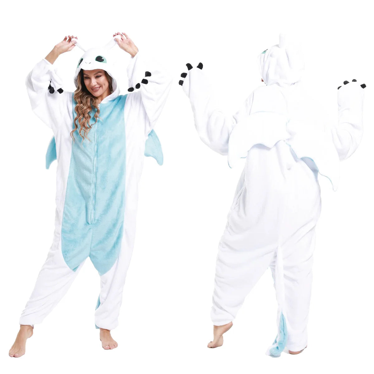 Ember Dragon Onesie — Hooded Fleece Kigurumi for Adults