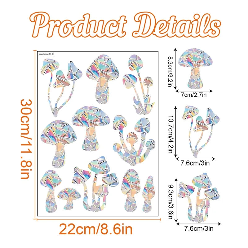 Prisma Rainbow Suncatcher Decals — Self-Adhesive Window Prism Stickers