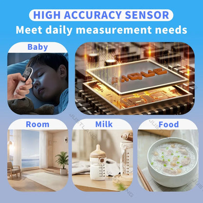 JUSTLANG Non-Contact Forehead Thermometer - LED Digital Infrared Medical Thermometer for Babies and Adults, Fast and Accurate Fever Temperature Reading