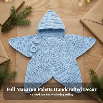 Starlet Hooded Doll Outfit — Knitted Star Sweater for 1/6 Scale Dolls