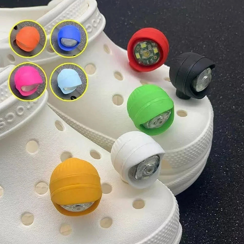Glow Shoe Charms — Waterproof LED Clog Lights, 3 Modes (2-Pack)