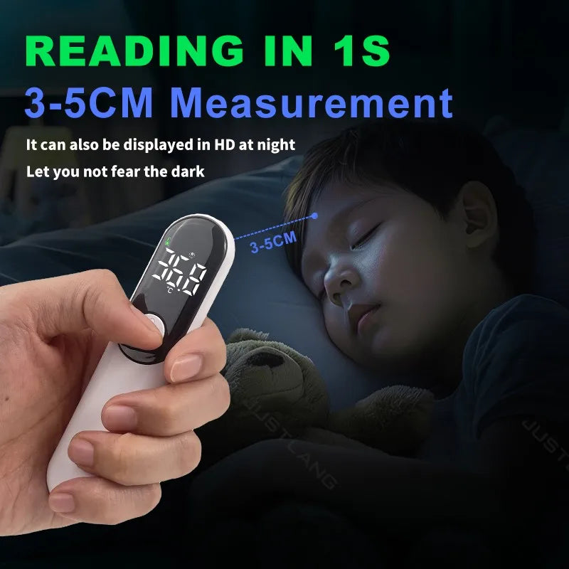 JUSTLANG Non-Contact Forehead Thermometer - LED Digital Infrared Medical Thermometer for Babies and Adults, Fast and Accurate Fever Temperature Reading
