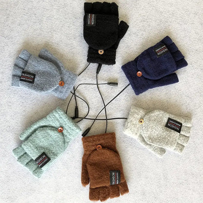 Solstice USB Heated Gloves — steady 40°C warmth, one size