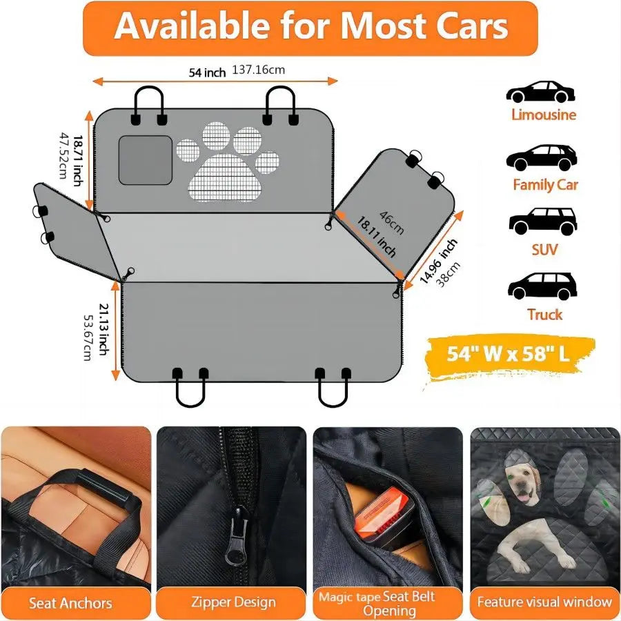 AutoPetComfort - Hard Bottom Dog Car Seat Protector