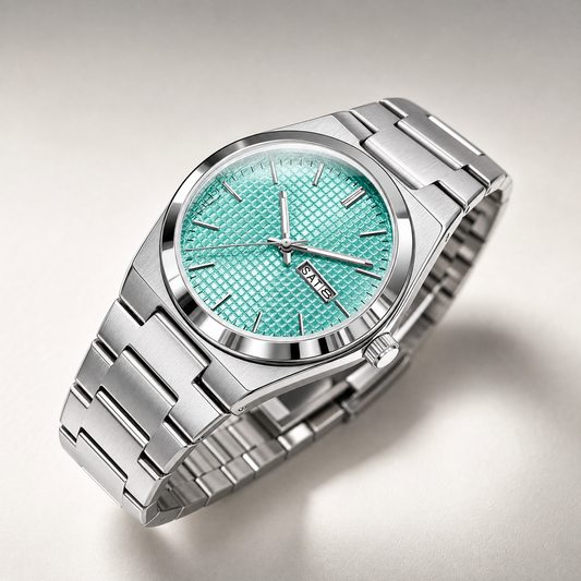 Meridian Automatic Watch for Men — steel bracelet, luminous dial