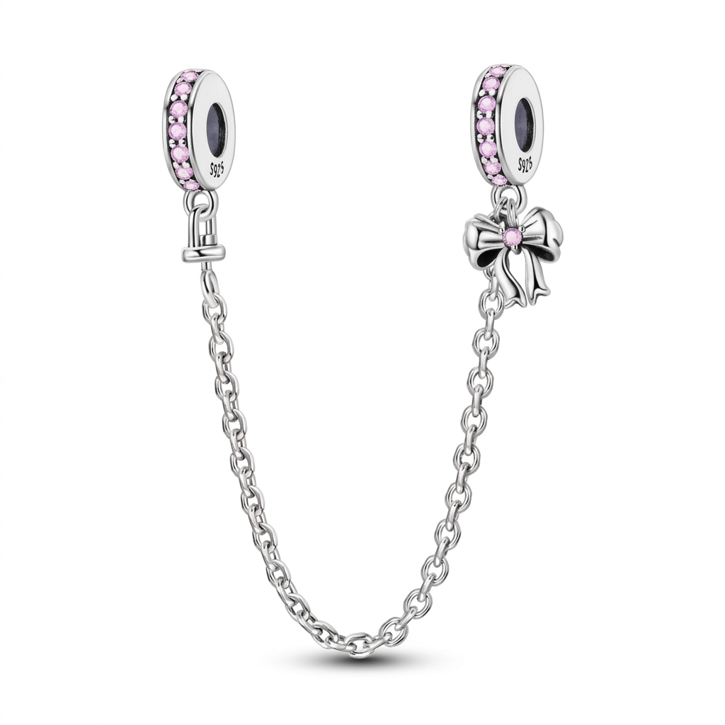 Pink Bow Safety Chain