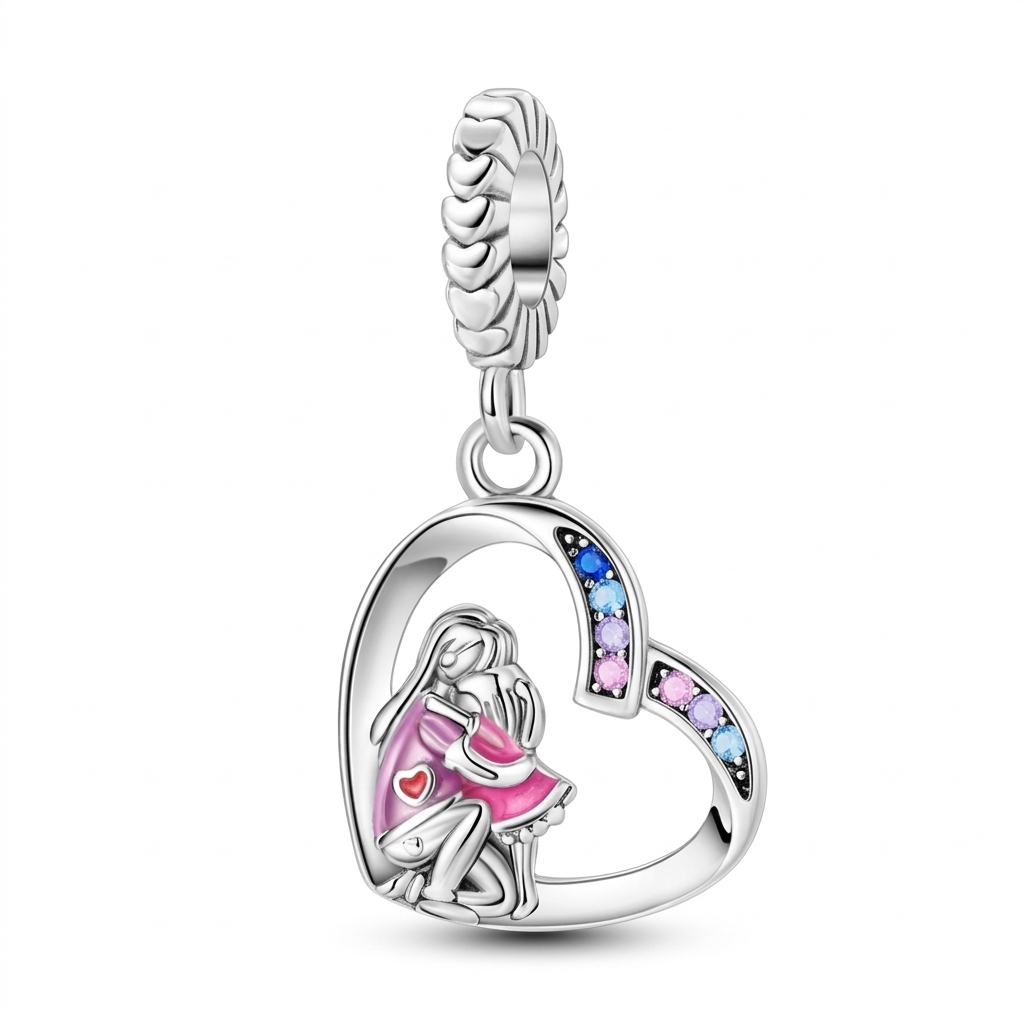 Ballerina Heart Dangle Charm