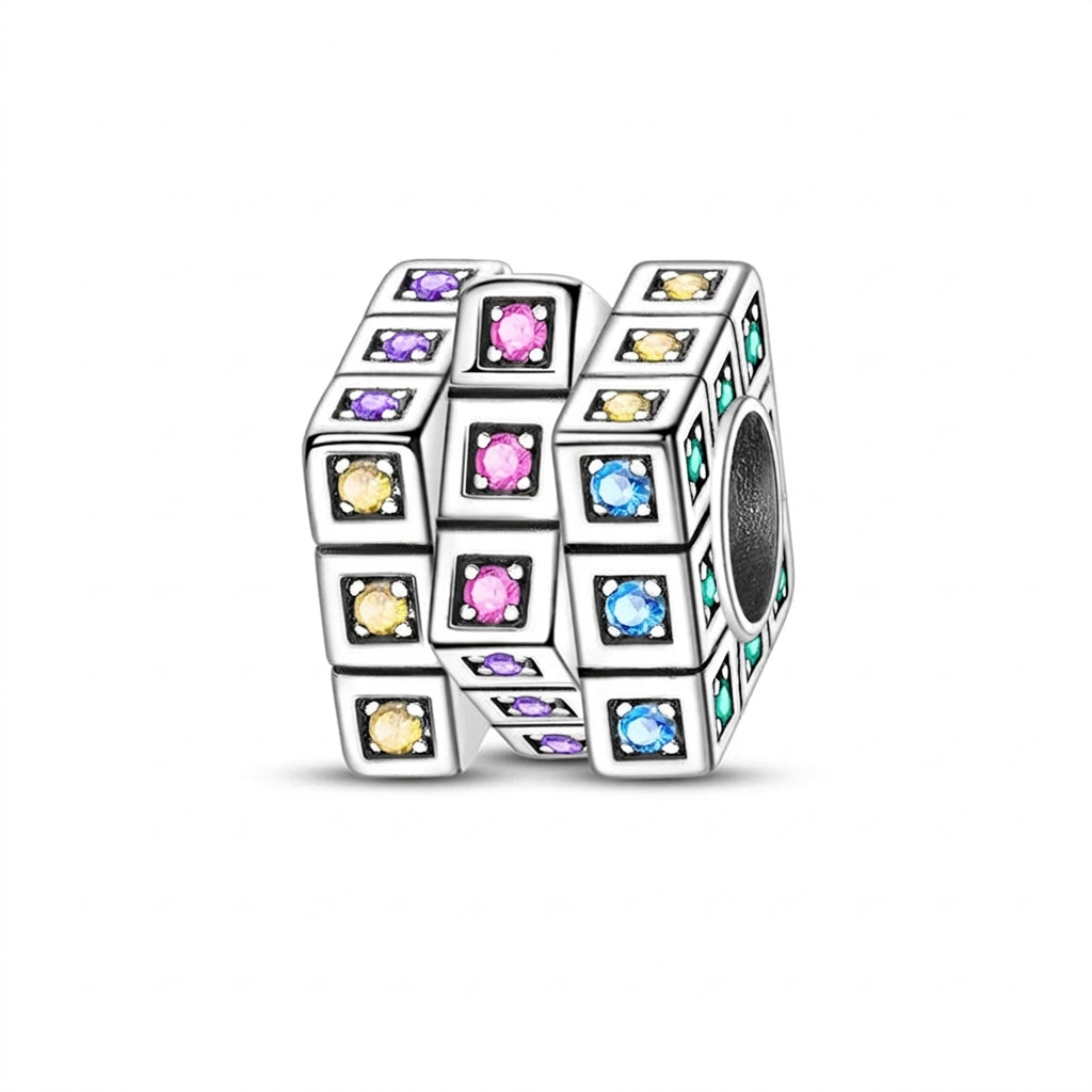 Rainbow Cube Charm