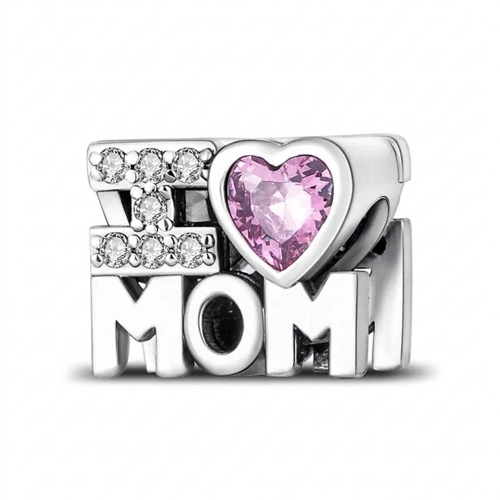 Love Mom Heart Charm