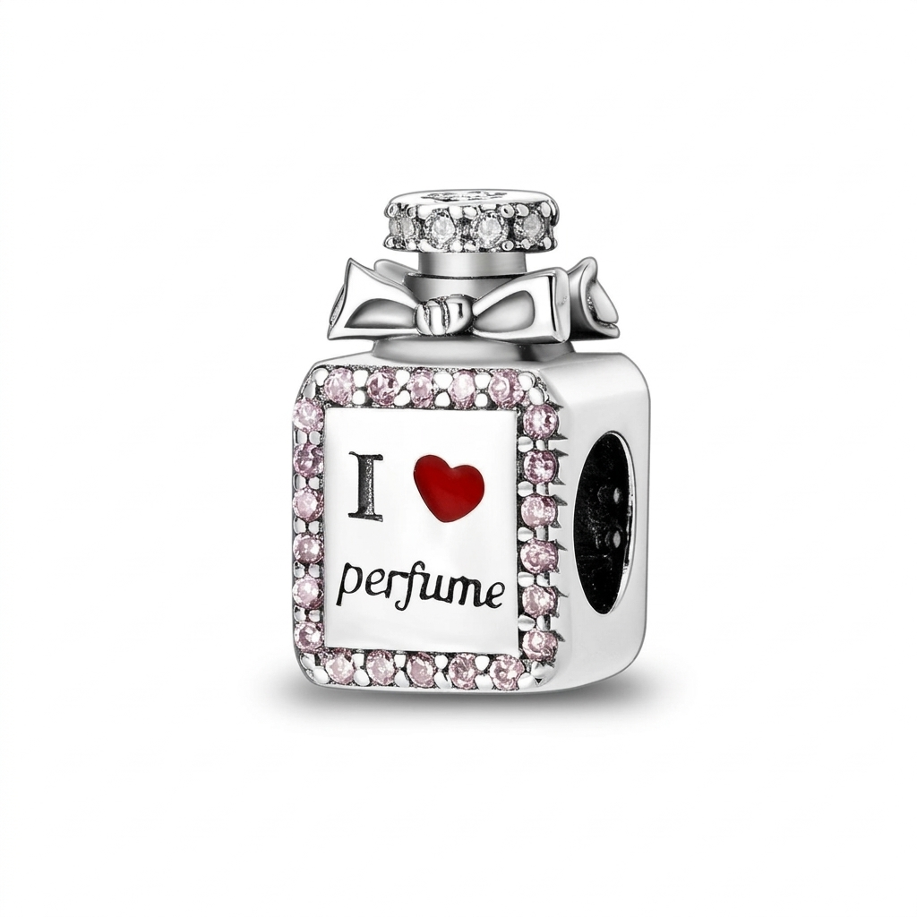 I Love Perfume Bottle Charm