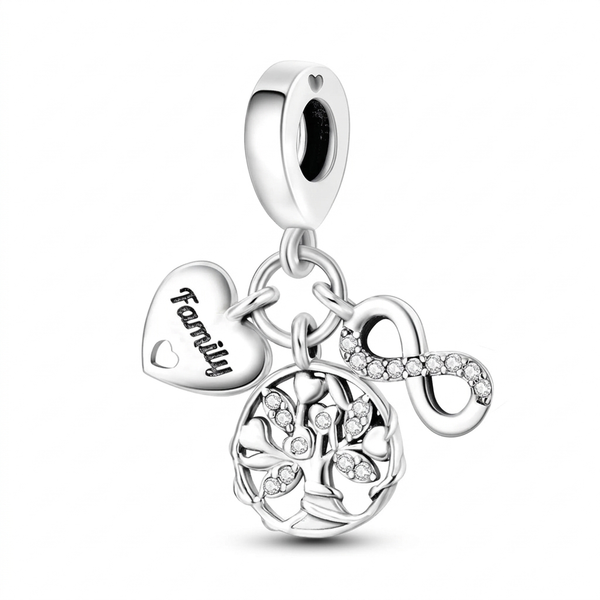 Family Tree & Infinity Dangle Charm