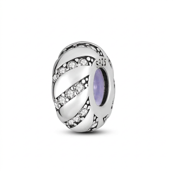 Crystal Stripe Spacer Charm