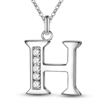 Initial Necklace, letter H