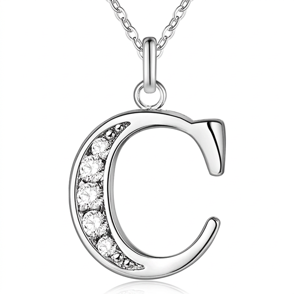 Initial Necklace, letter C