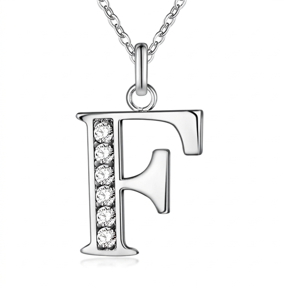 Initial Necklace, letter F