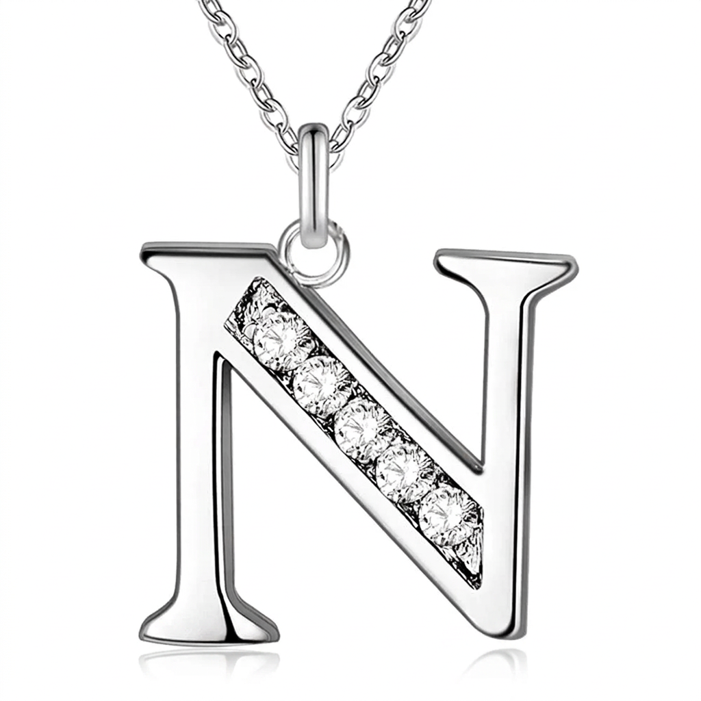 Initial Necklace, letter N