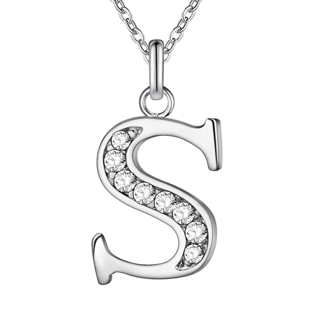 Initial Necklace, letter S