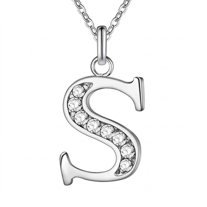 Initial Necklace, letter S