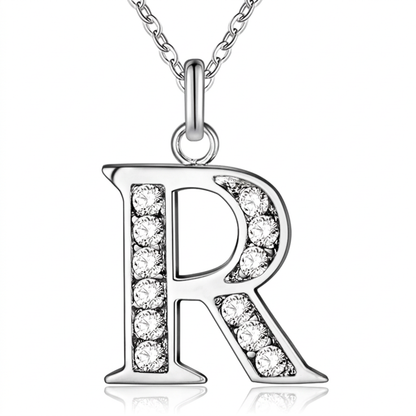 Initial Necklace, letter R