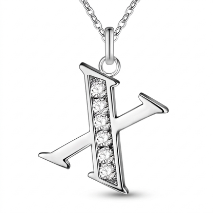 Initial Necklace, letter X