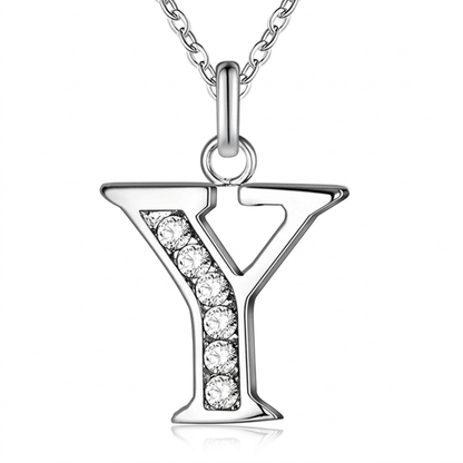 Initial Necklace, letter Y