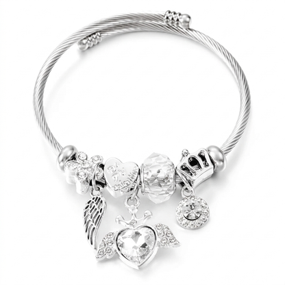 Pre-Styled Charm Bracelet, Winged Heart