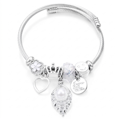 Pre-Styled Charm Bracelet, Pearl Drop