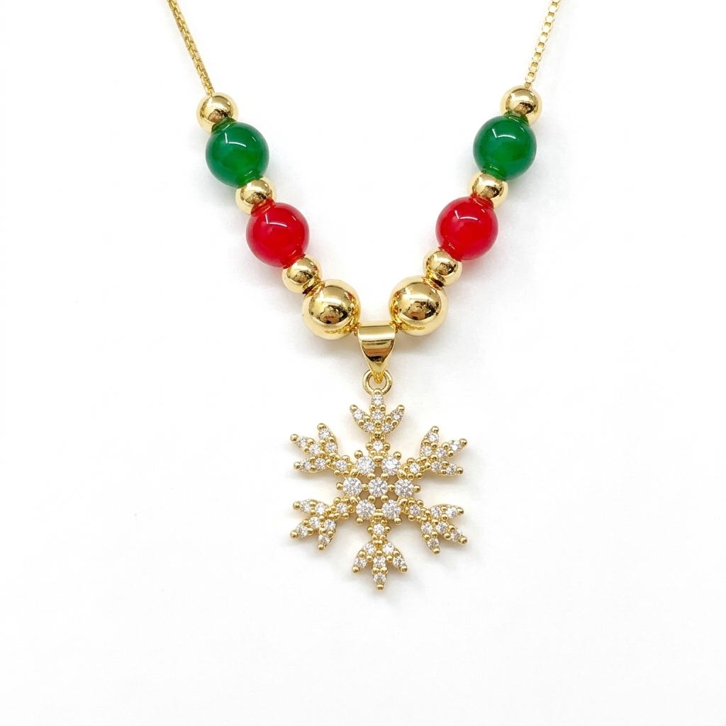 Crystal Snowflake Christmas Necklace