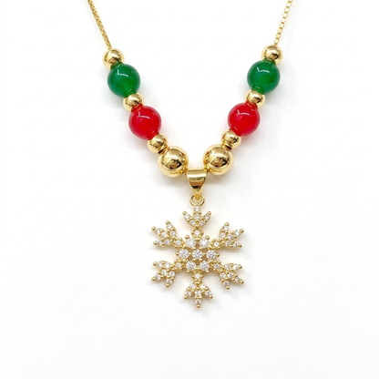 Crystal Snowflake Christmas Necklace