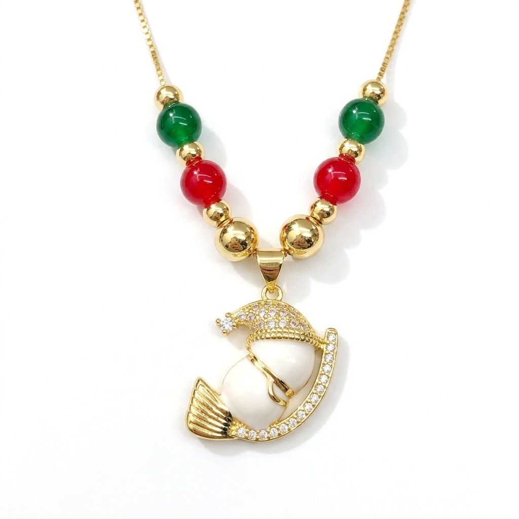 Snowman Christmas Necklace