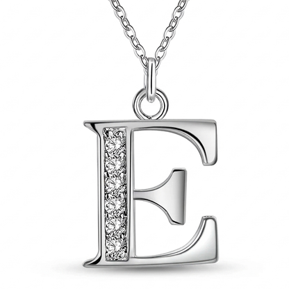 Initial Necklace, letter E