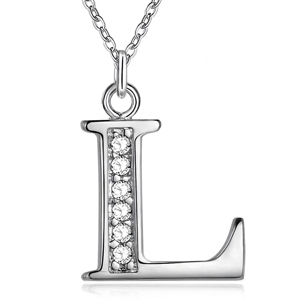 Initial Necklace, letter L
